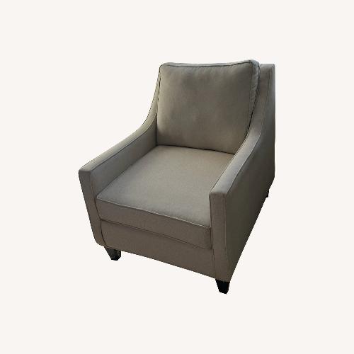Used J Henry Taupe Linen Club Chair for sale on AptDeco