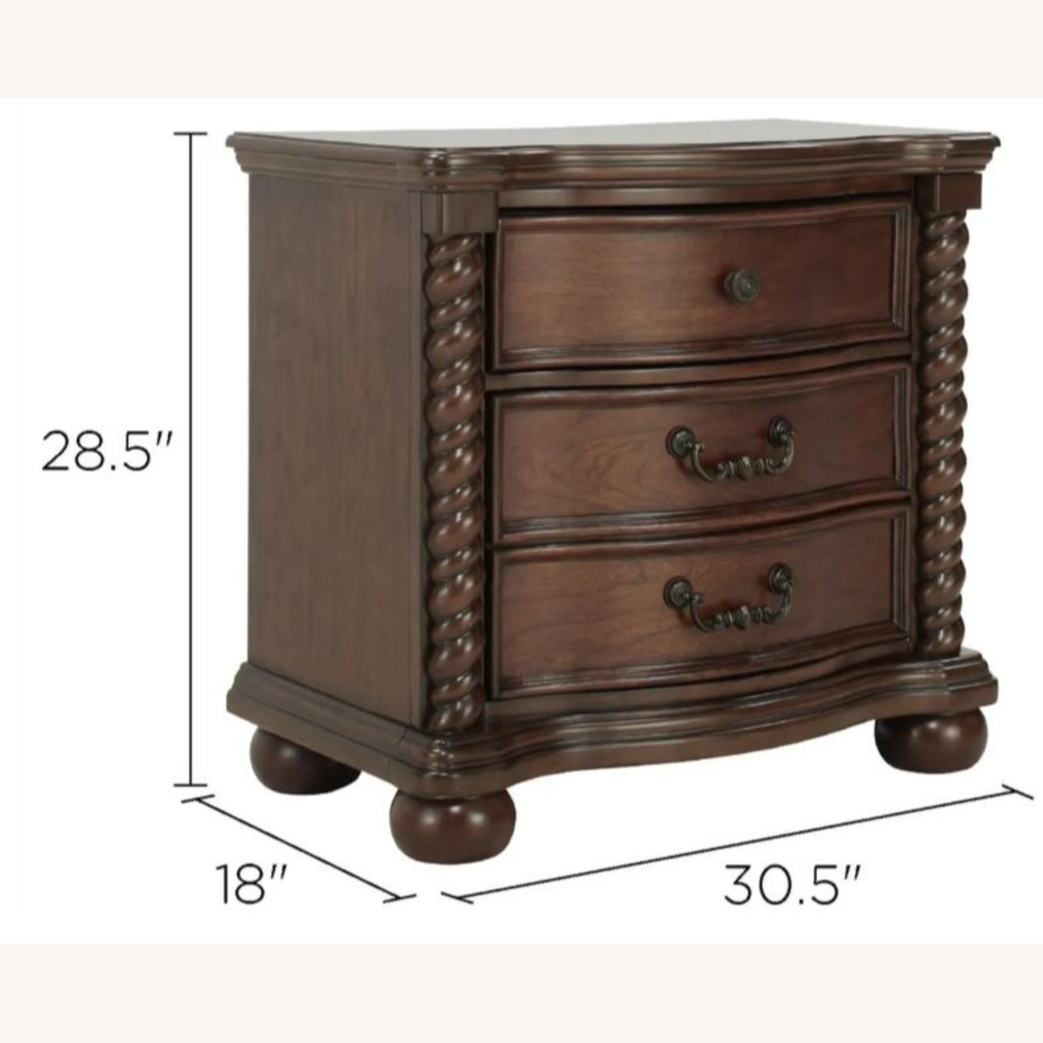 Raymour & Flanigan Chesapeak Dark Brown Nightstands - image-5