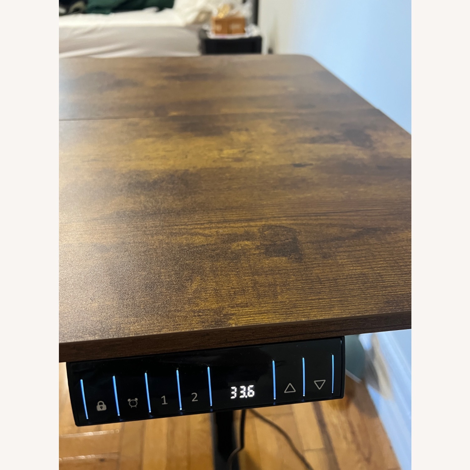 Dark Brown Wood Desk - image-3