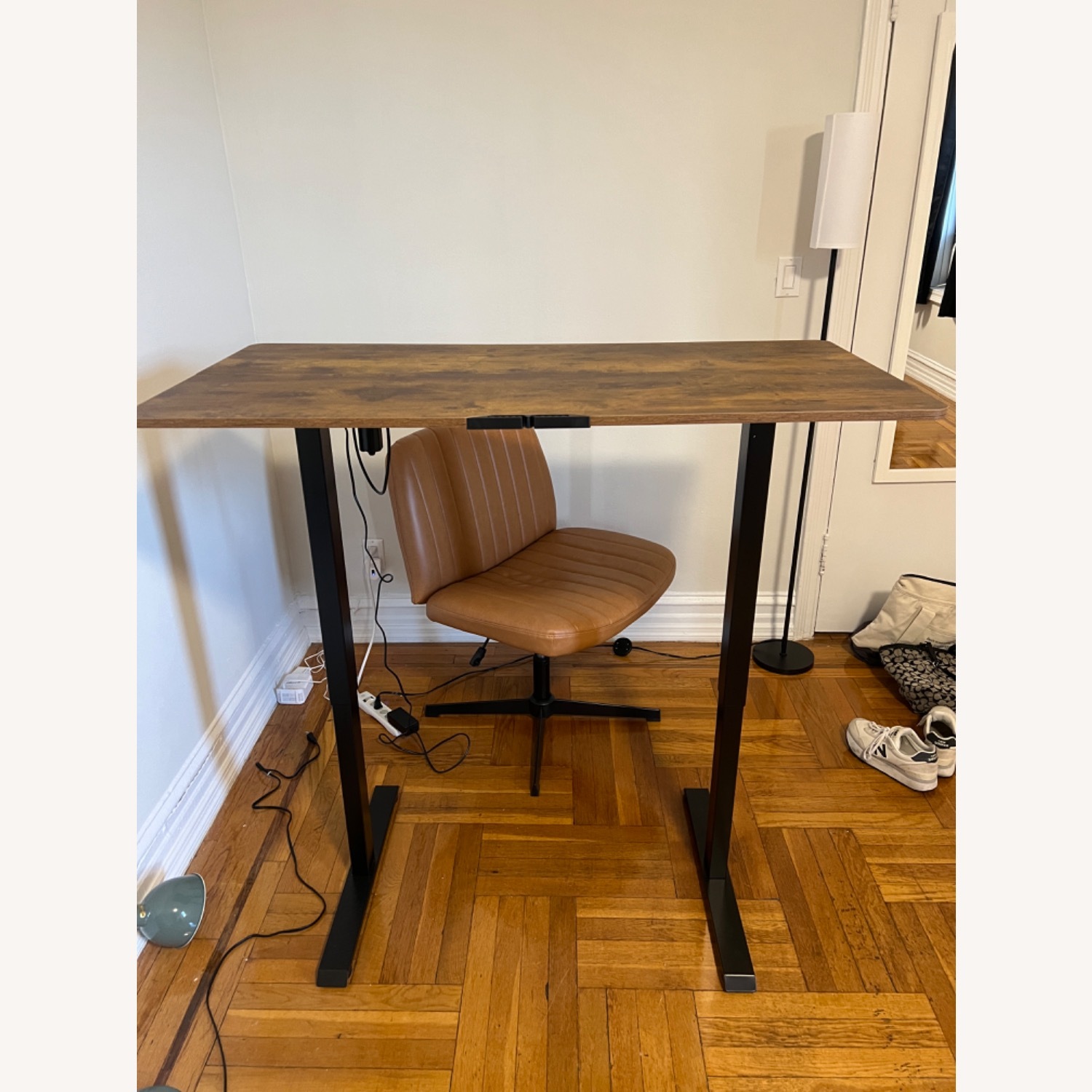 Dark Brown Wood Desk - image-2