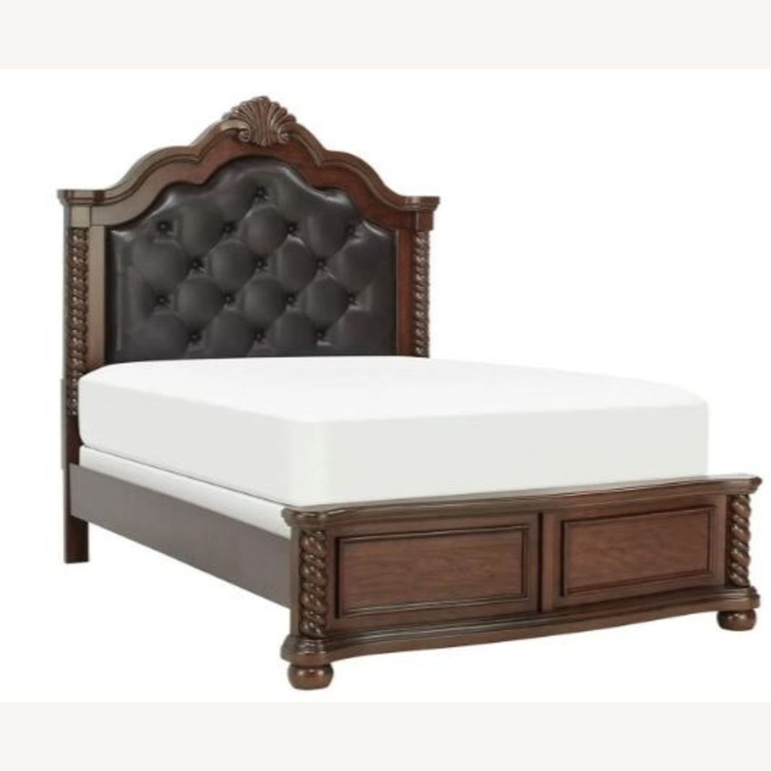 Raymour & Flanigan Chesapeak Dark Brown Wood Queen Bed - image-3