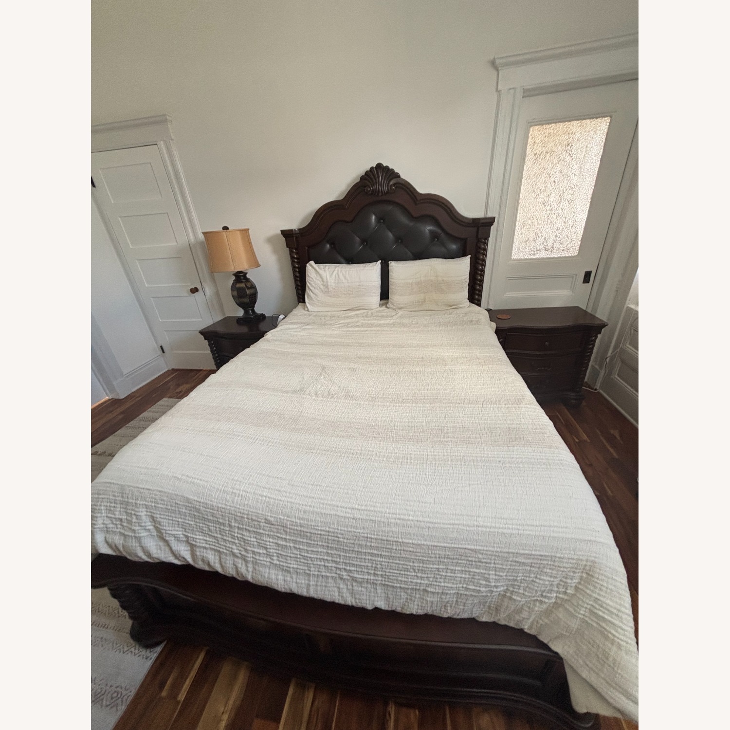 Raymour & Flanigan Chesapeak Dark Brown Wood Queen Bed - image-2