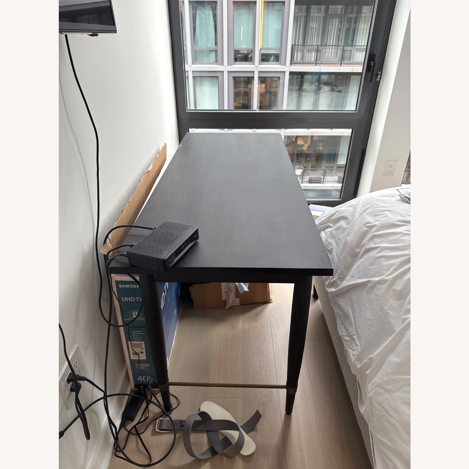 Crate & Barrel Black Desk - image-4