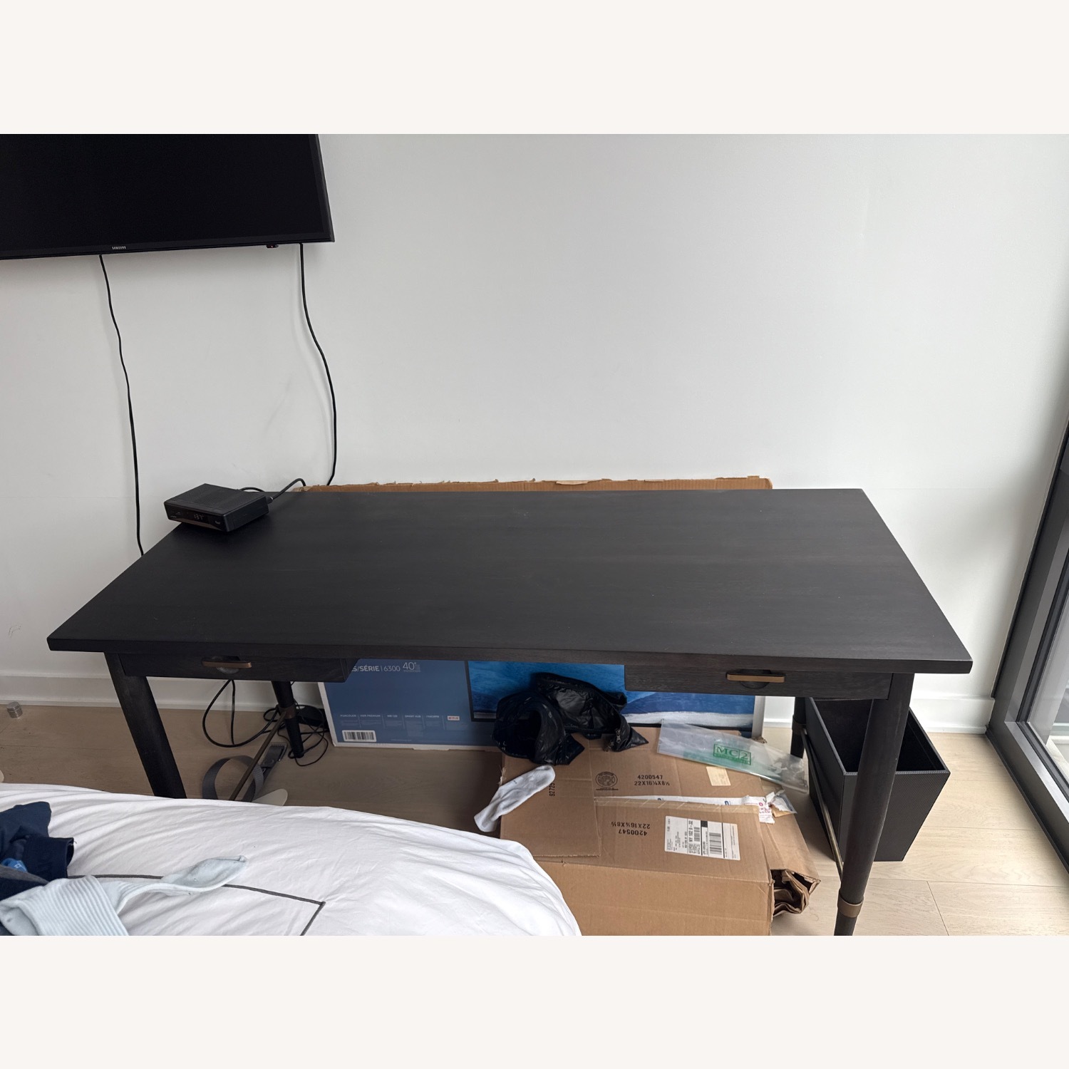 Crate & Barrel Black Desk - image-0