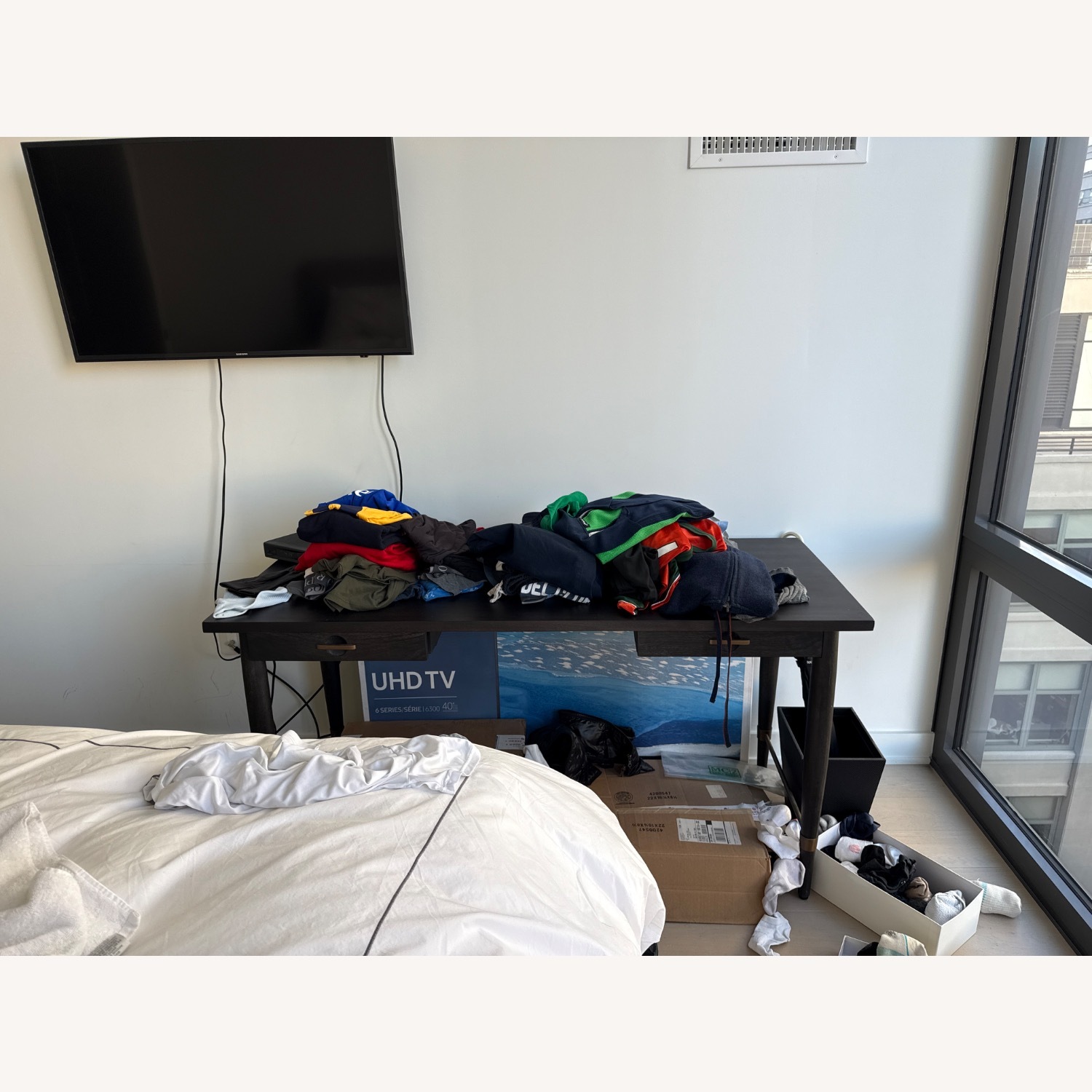 Crate & Barrel Black Desk - image-2