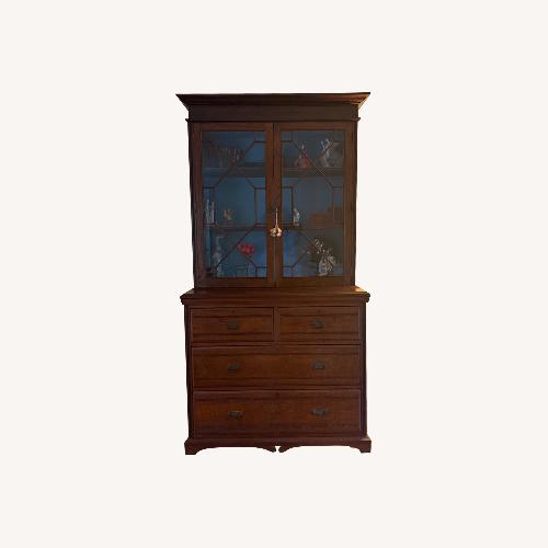 Used Vintage/Antique Dark Brown Wood Bookcase for sale on AptDeco