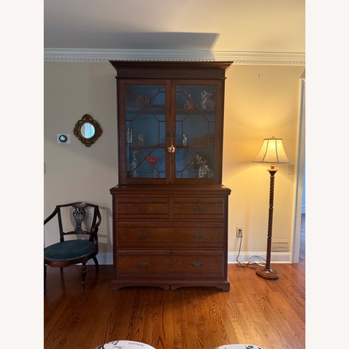 Used Vintage/Antique Dark Brown Wood Bookcase for sale on AptDeco