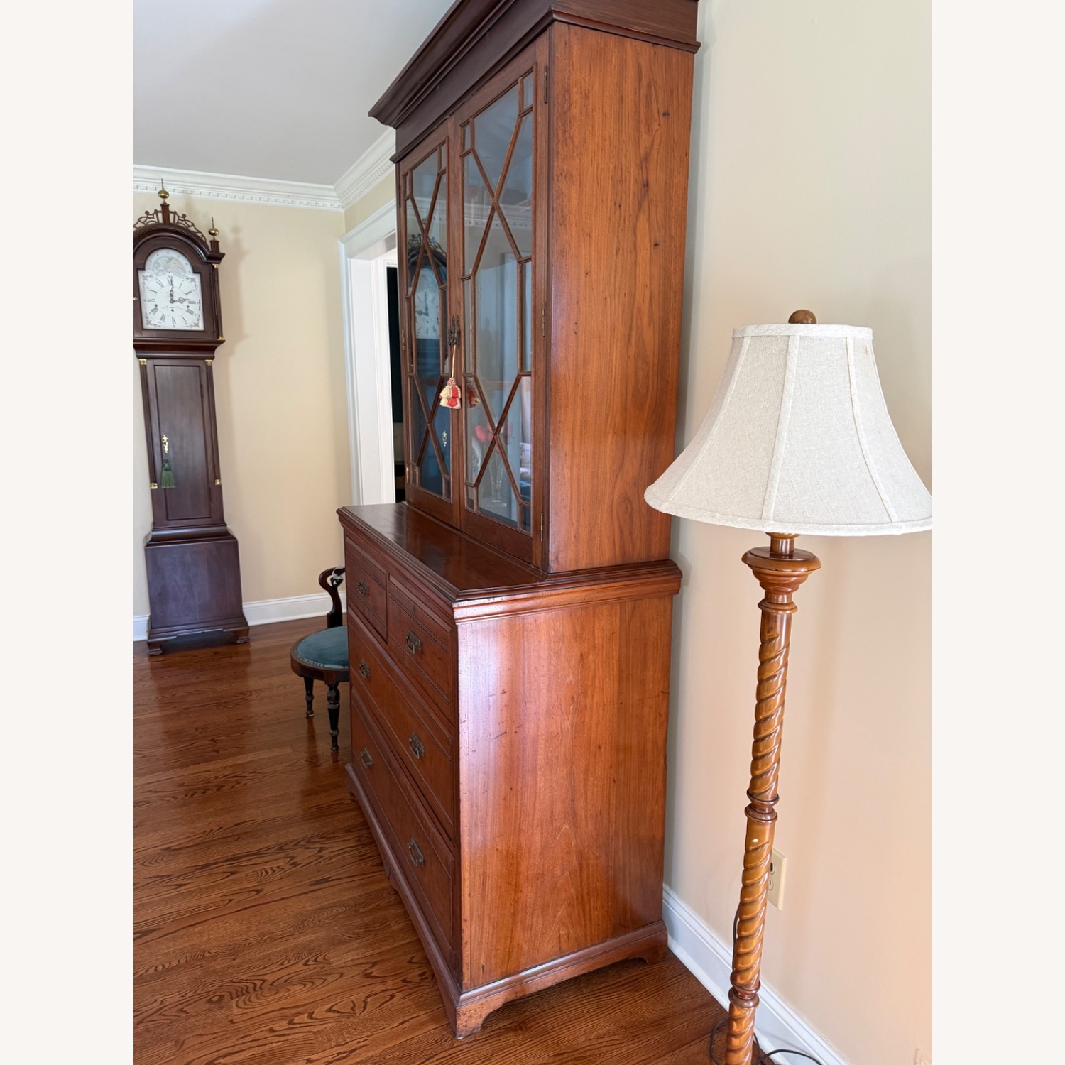 Vintage/Antique Dark Brown Wood Bookcase - image-6
