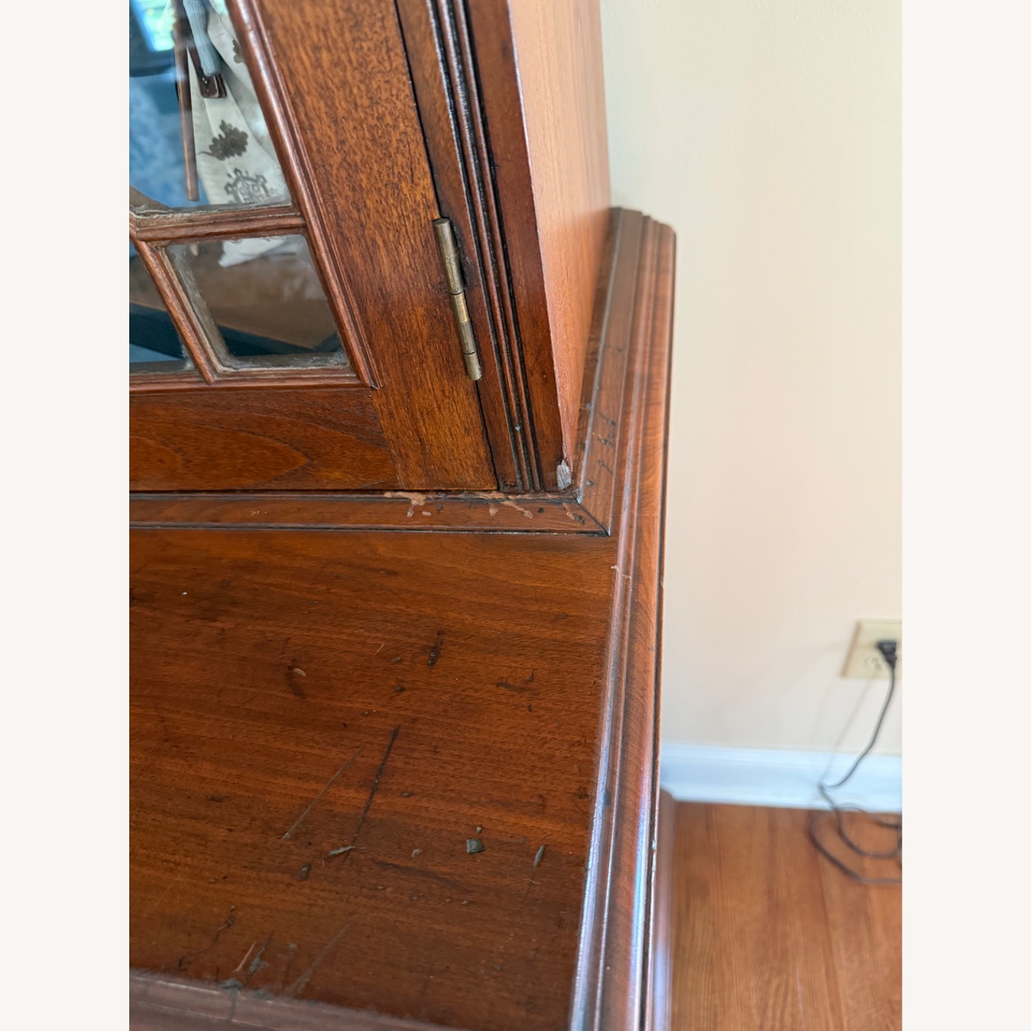 Vintage/Antique Dark Brown Wood Bookcase - image-9