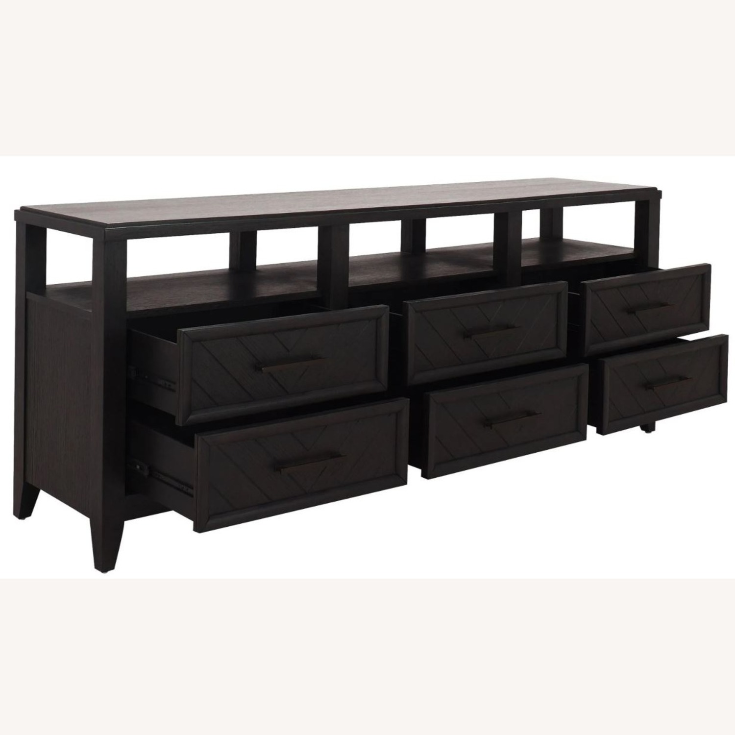 Raymour & Flanigan Black Wood Media Storage - image-5