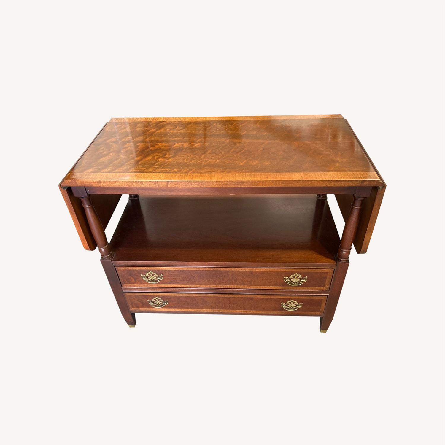 Hickory Chair Company Antique Cherry Buffet Bar Cart - image-0