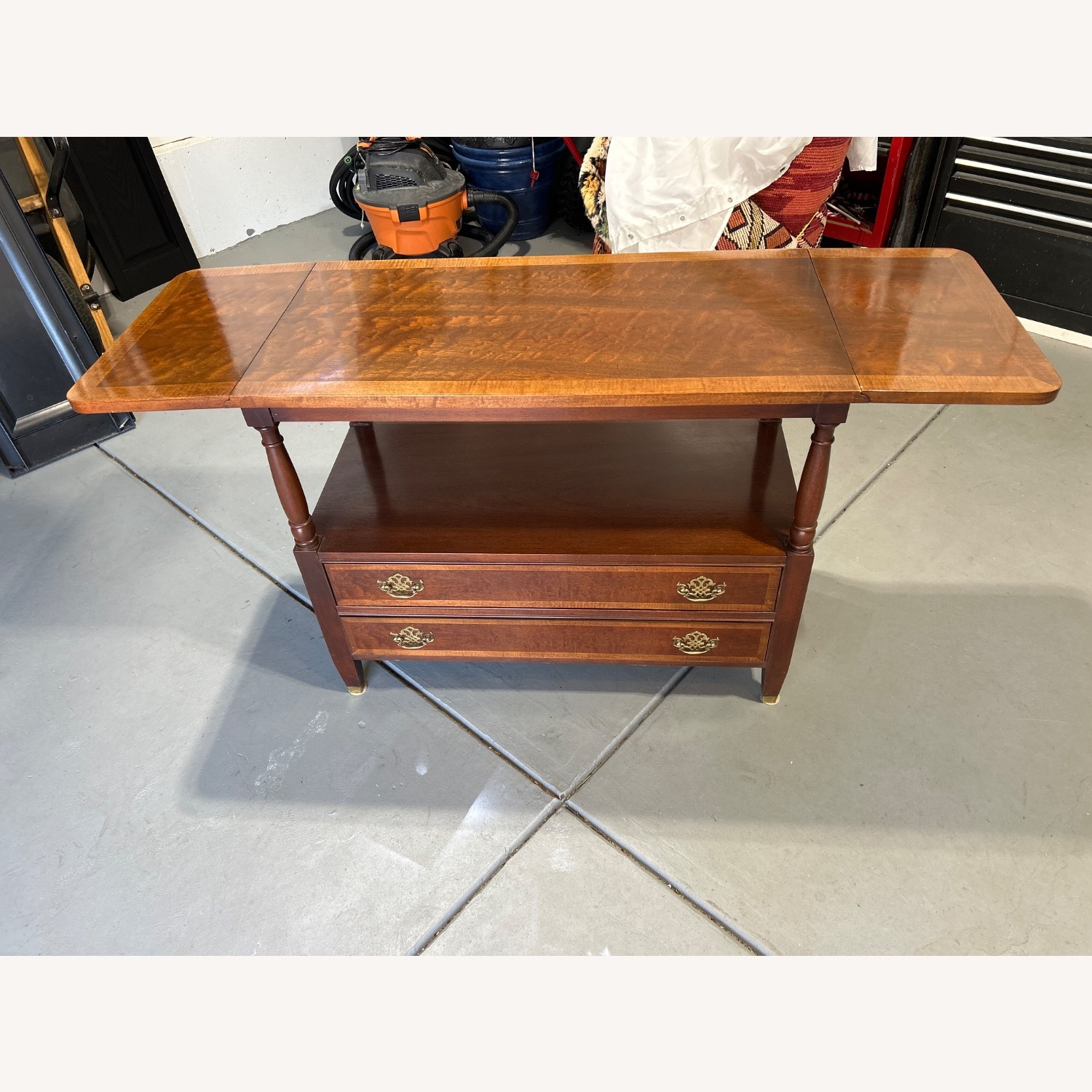 Hickory Chair Company Antique Cherry Buffet Bar Cart - image-2