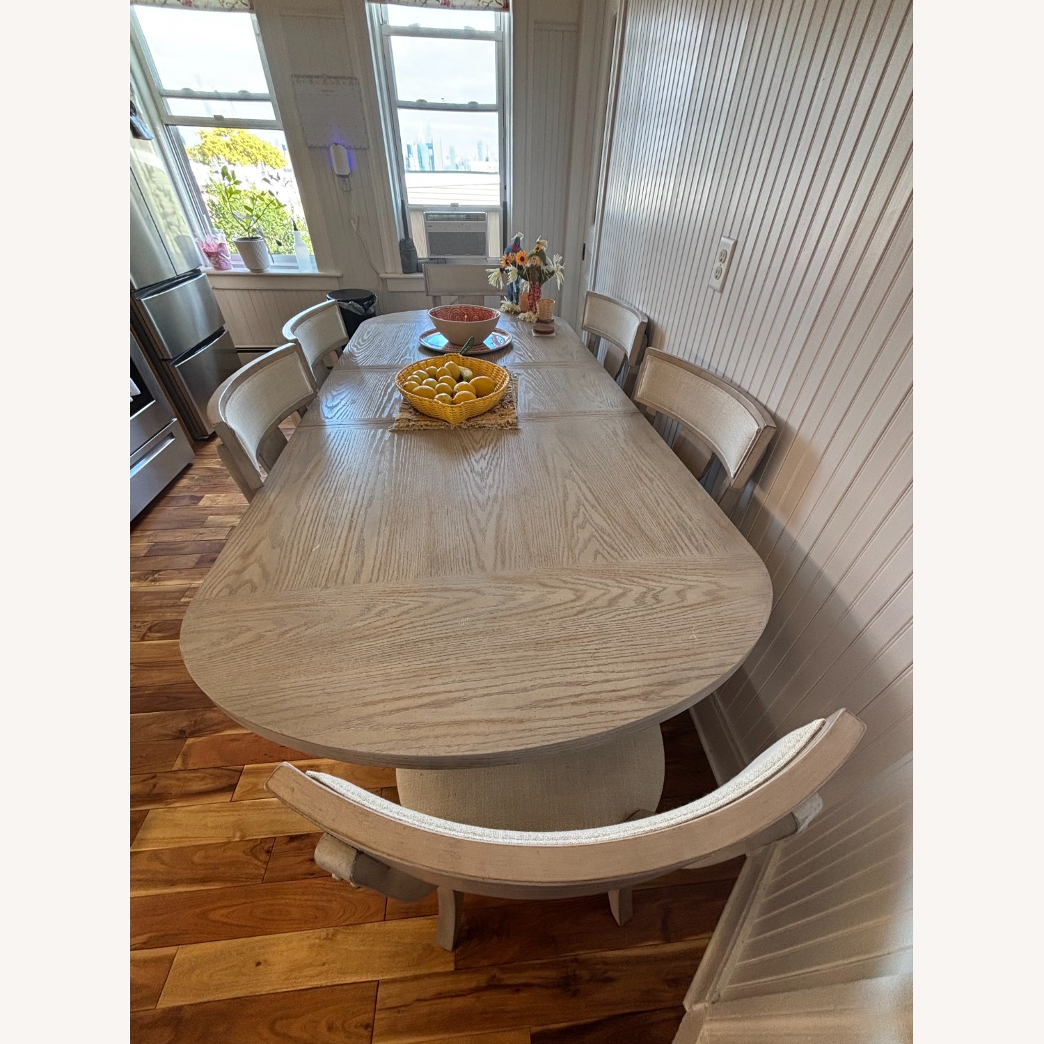 Raymour & Flanigan Light Gray Dining Set - image-2