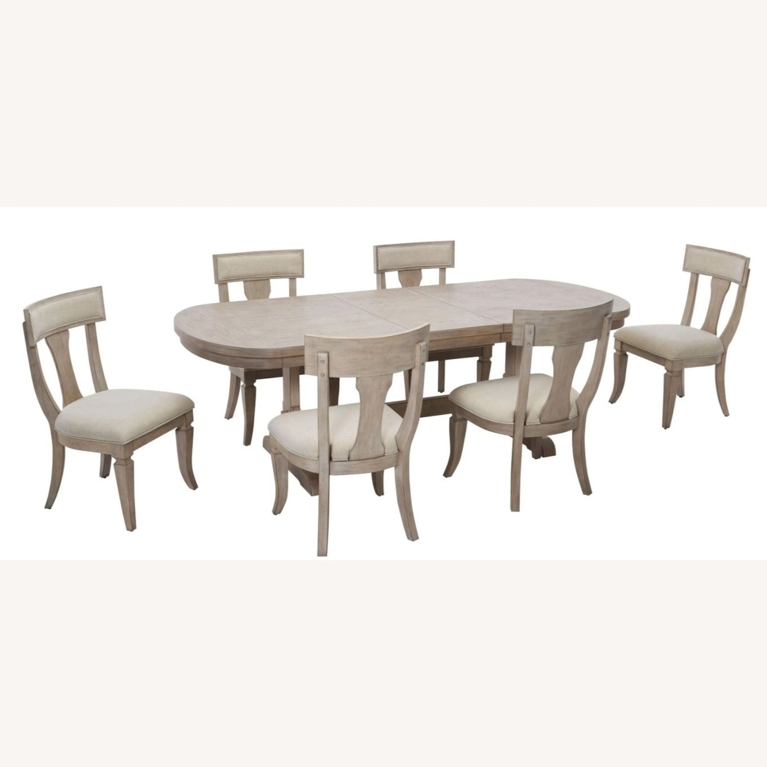 Raymour & Flanigan Light Gray Dining Set - image-4