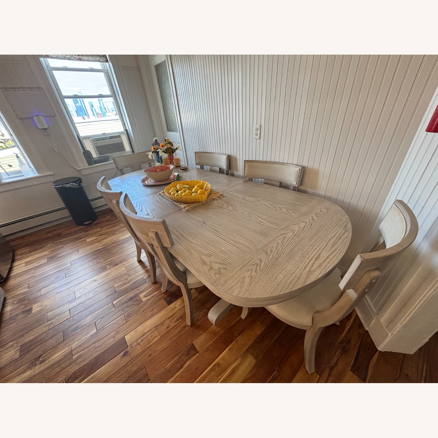 Raymour & Flanigan Light Gray Dining Set - image-1