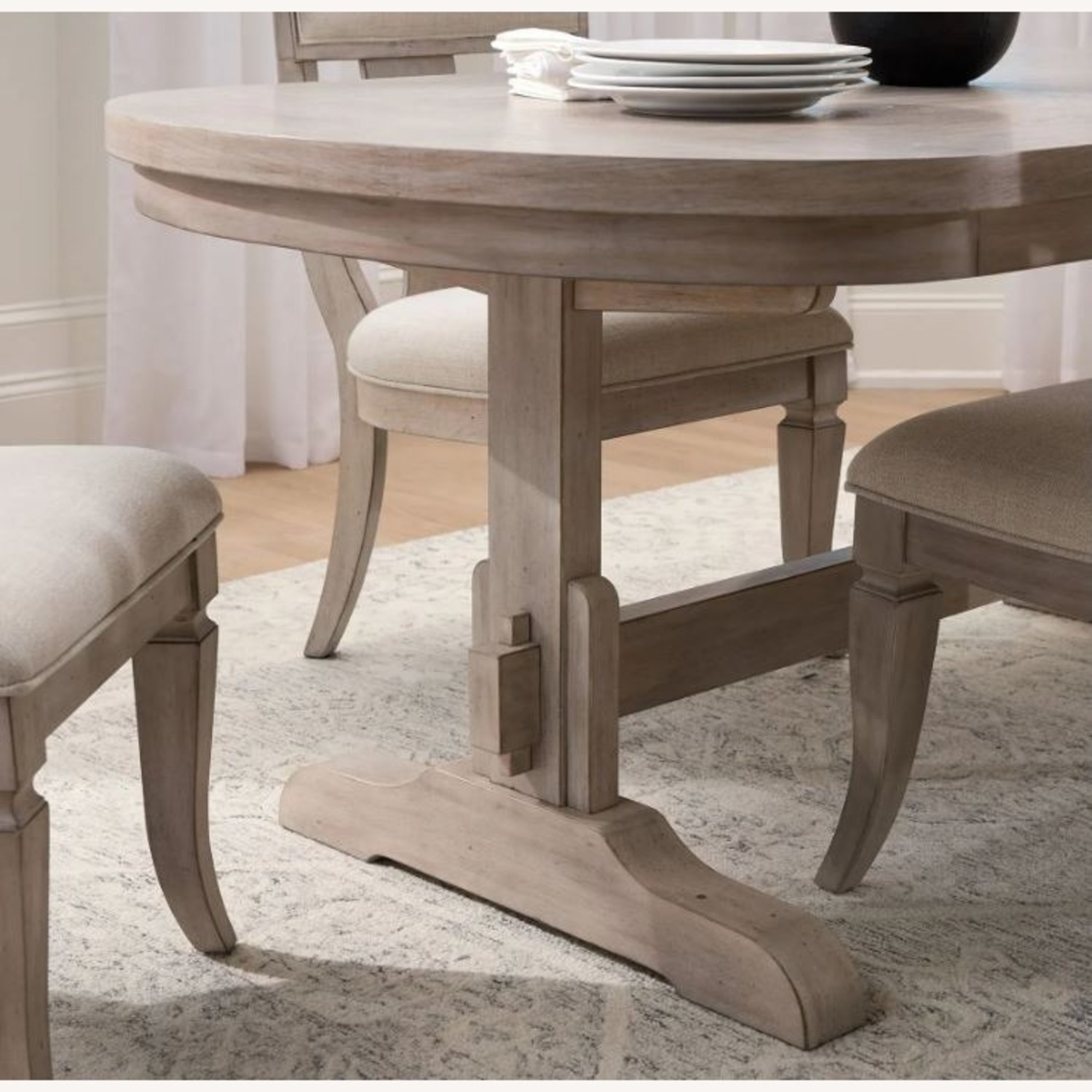 Raymour & Flanigan Light Gray Dining Set - image-8