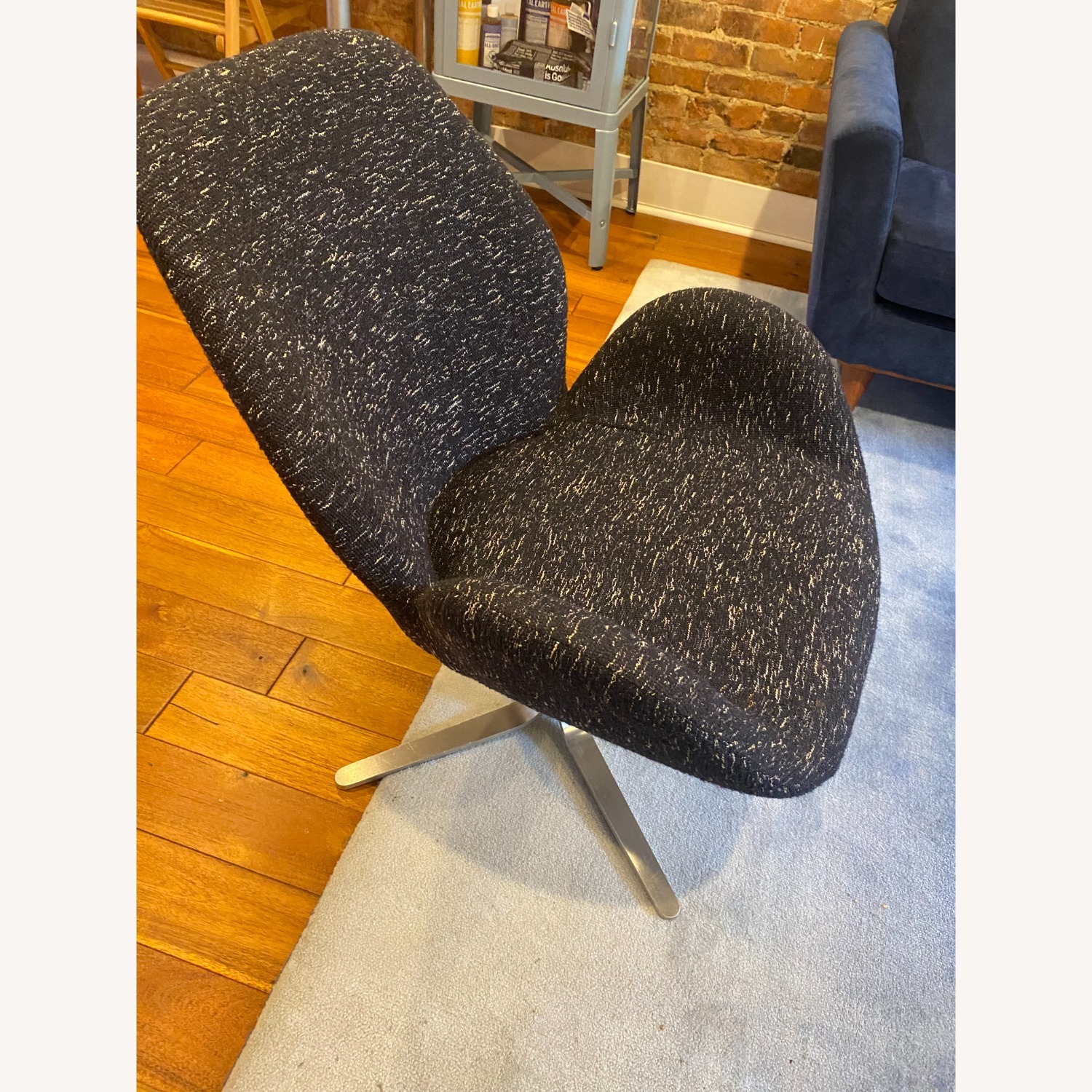 West Elm Aluna Indigo Accent Chairs - image-2