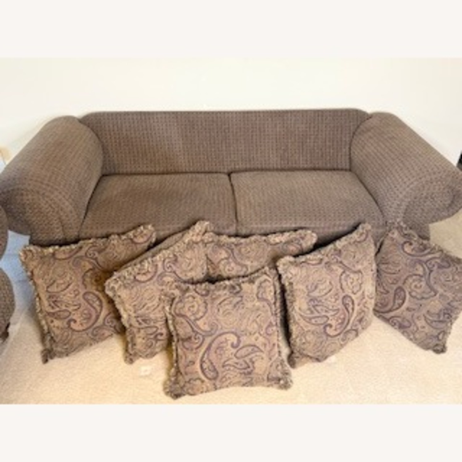 Vintage/Antique Dark Brown 3+ Seater Sofa - image-3
