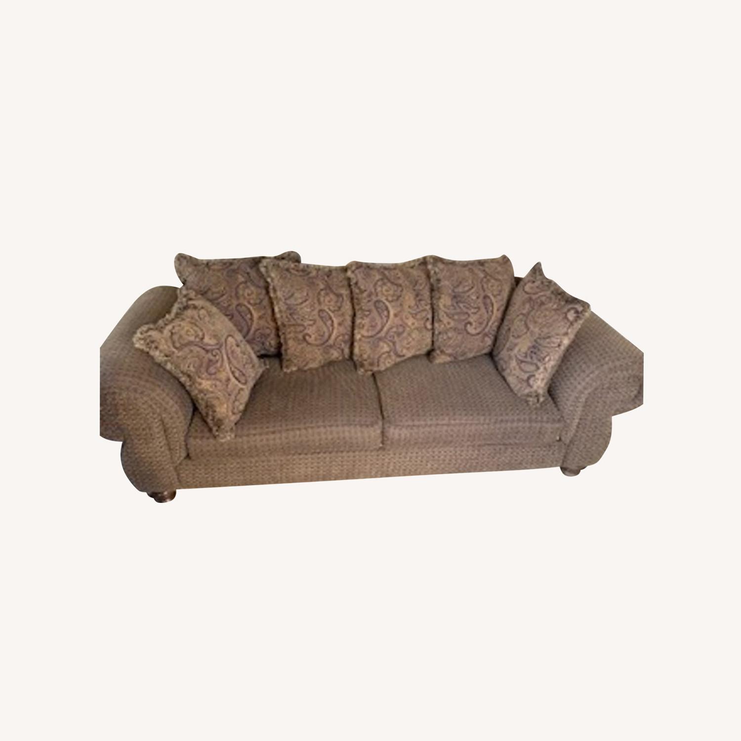 Vintage/Antique Dark Brown 3+ Seater Sofa - image-0