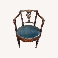 Vintage/Antique Dark Brown Accent Chair
