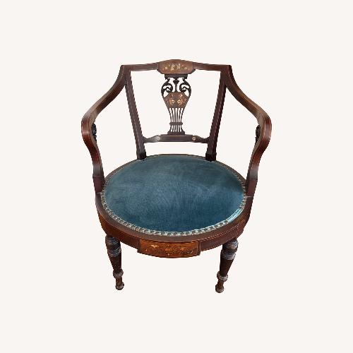 Used Vintage/Antique Dark Brown Accent Chair for sale on AptDeco