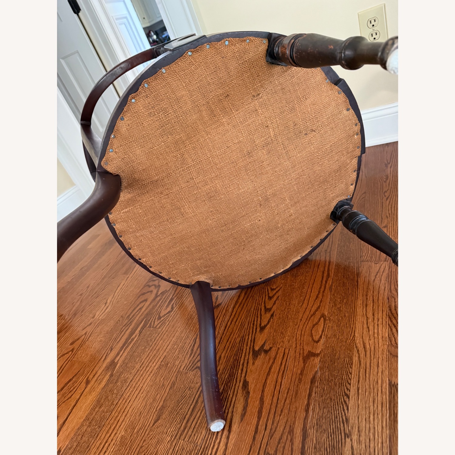 Vintage/Antique Dark Brown Accent Chair - image-5