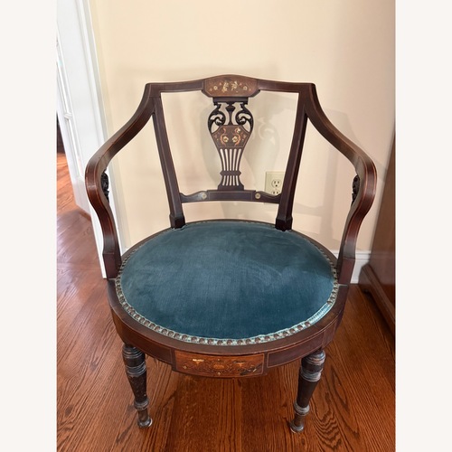 Used Vintage/Antique Dark Brown Accent Chair for sale on AptDeco