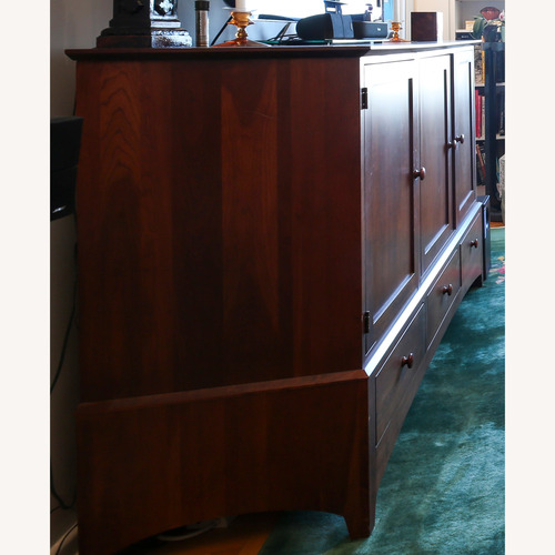 Used Ethan Allen Wood Media Storage Cabinet for sale on AptDeco