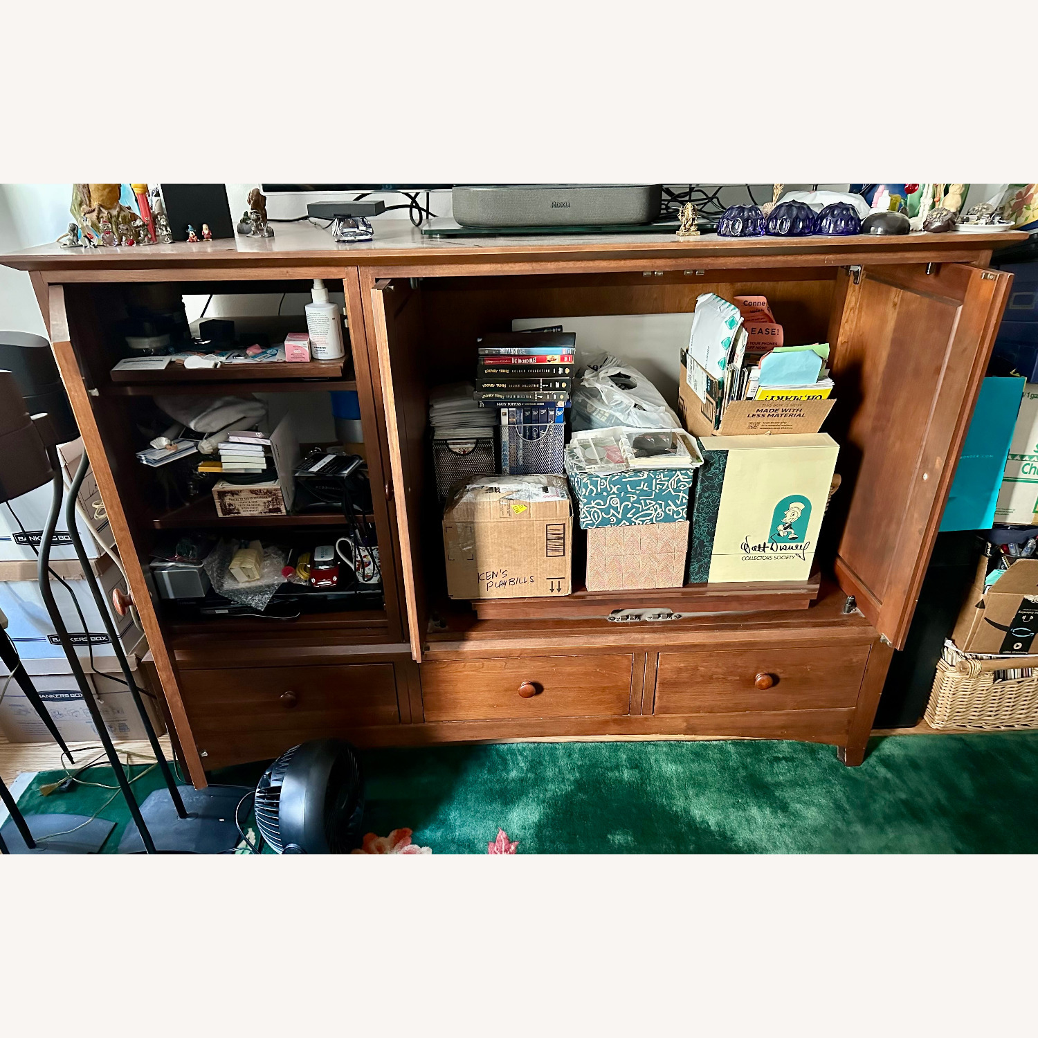 Ethan Allen Wood Media Storage Cabinet - image-2