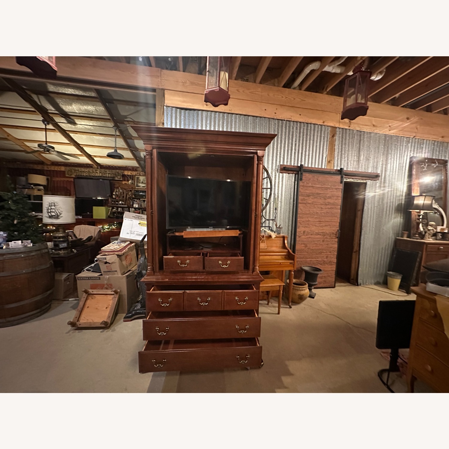 Dark Brown Media Storage - image-6