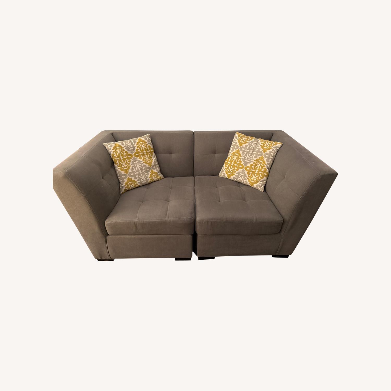 Gray Sectional 7 Piece Sofa - image-6