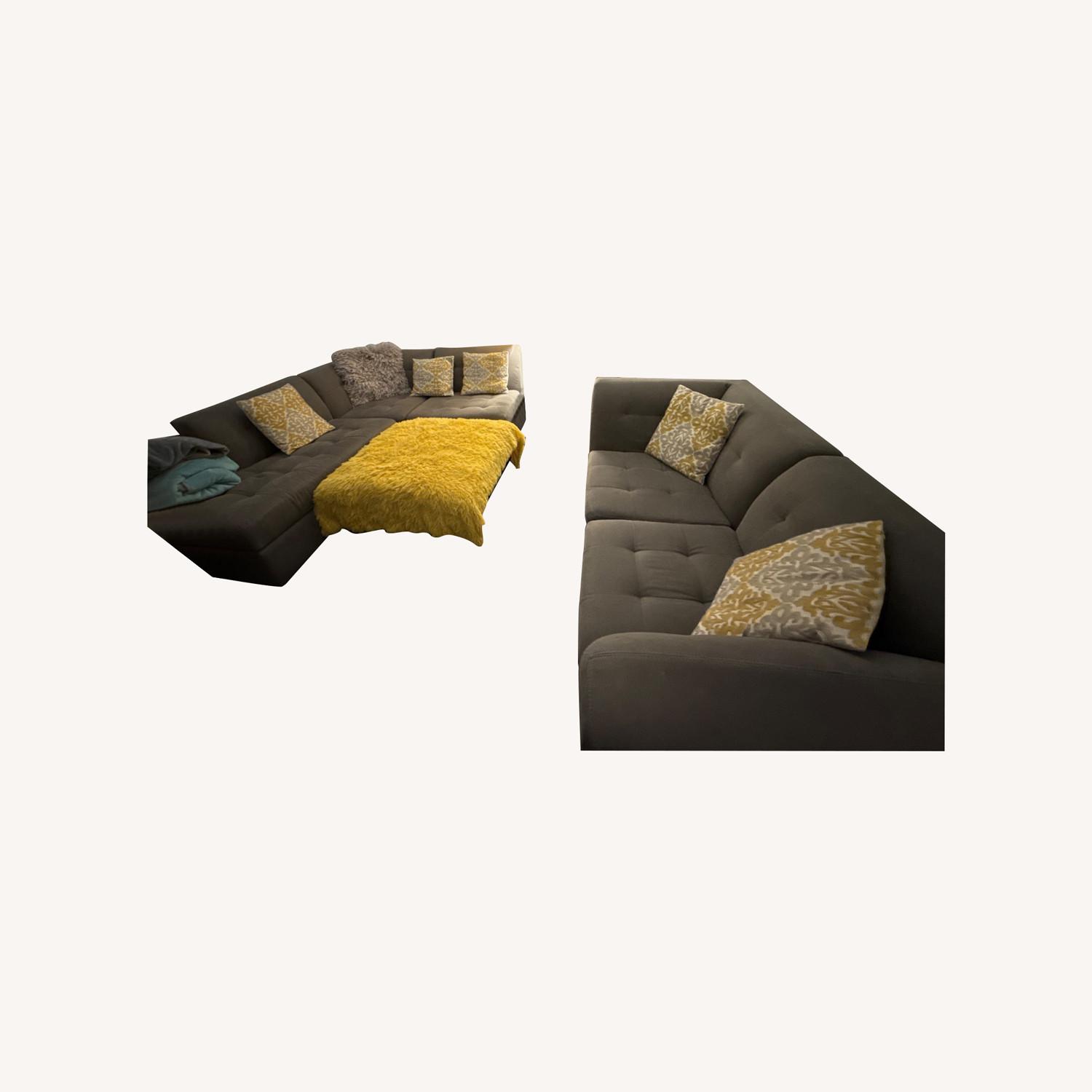 Gray Sectional 7 Piece Sofa - image-0