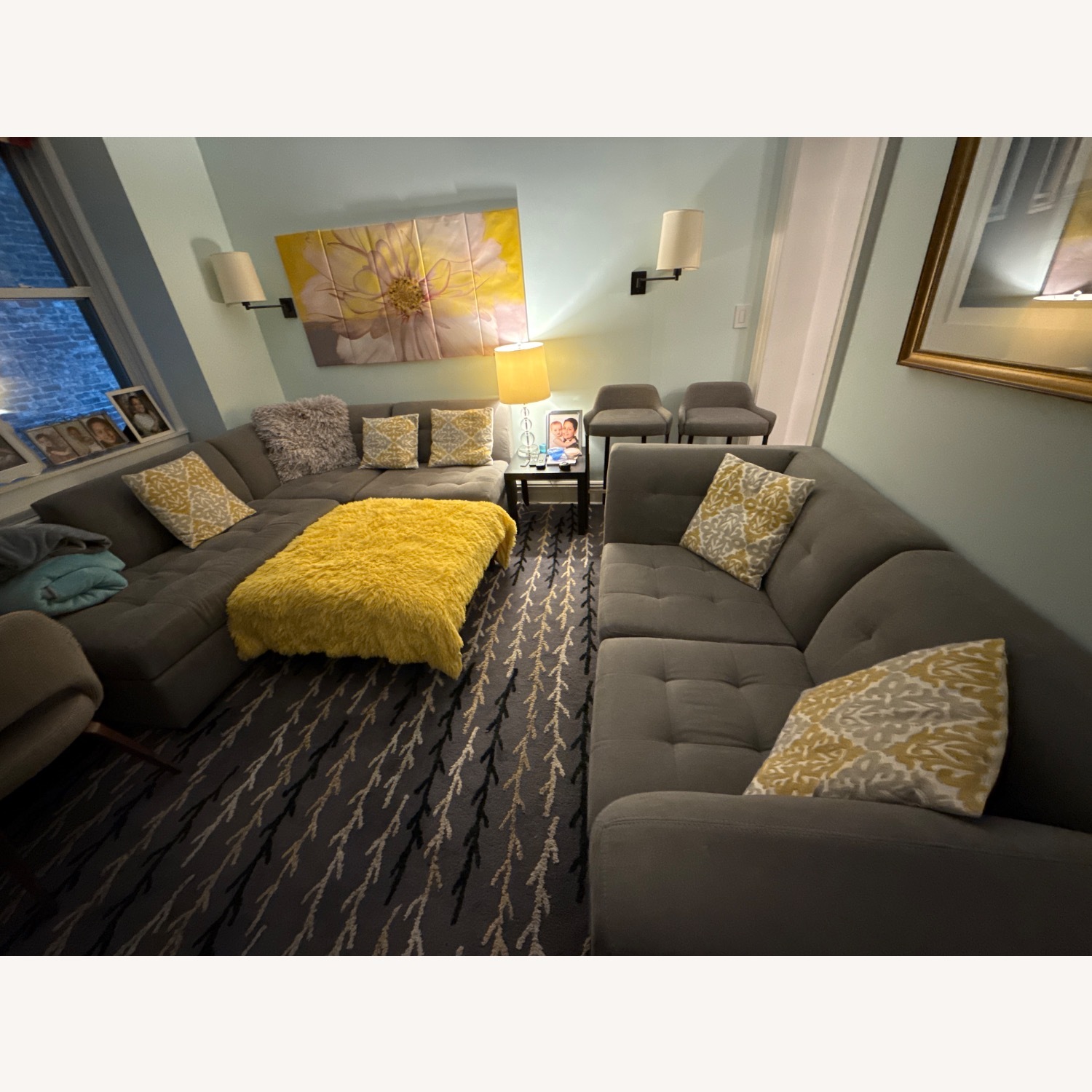 Gray Sectional 7 Piece Sofa - image-2