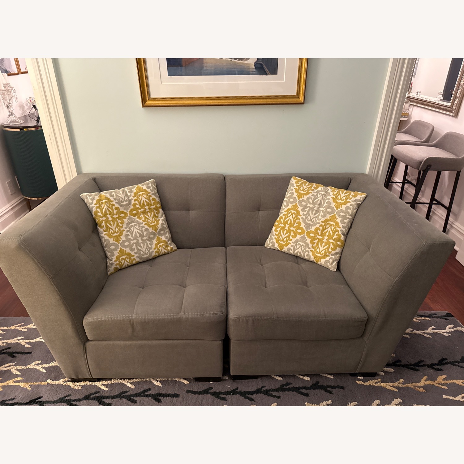 Gray Sectional 7 Piece Sofa - image-5