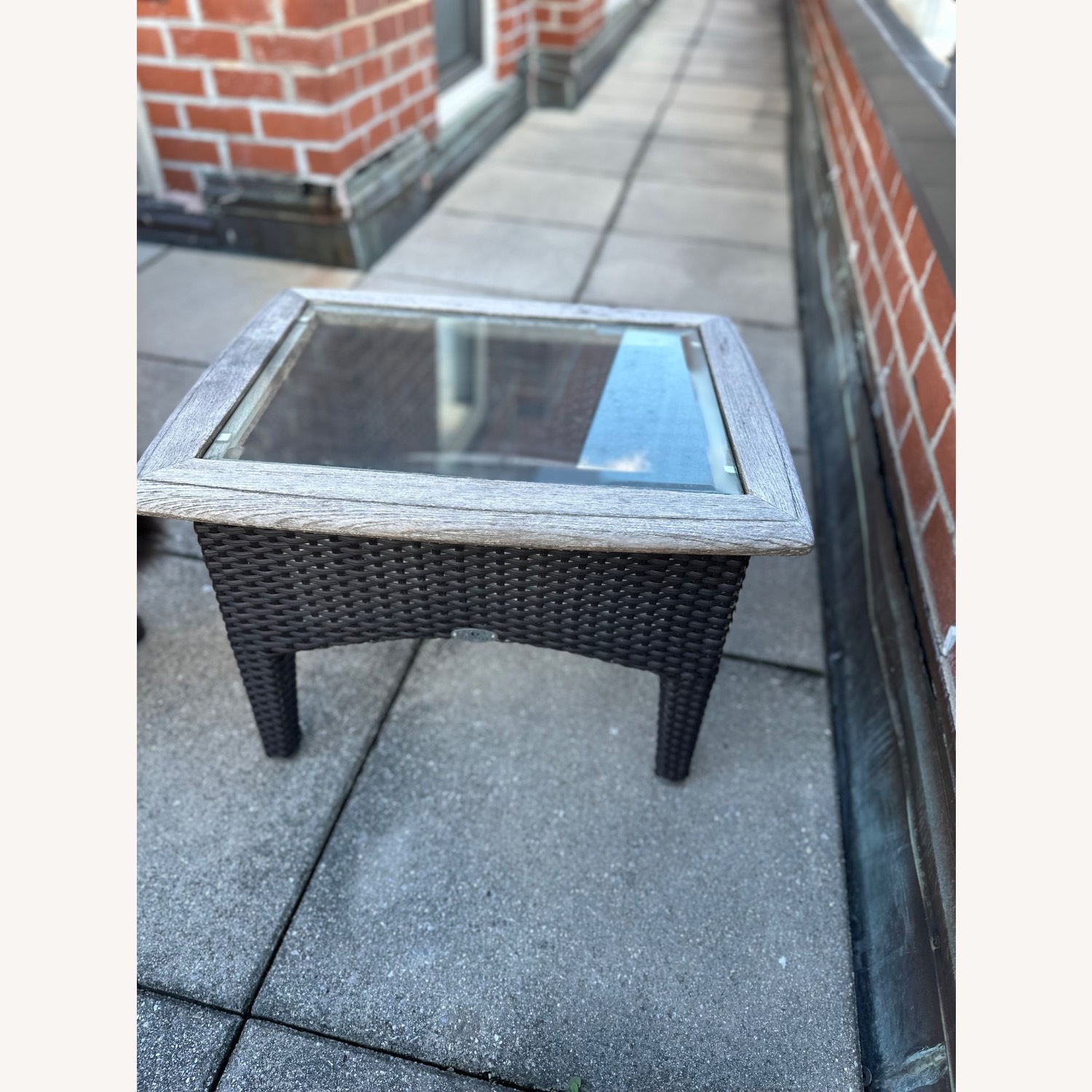 Gloster Wicker & Glass Patio Side Tables - image-1