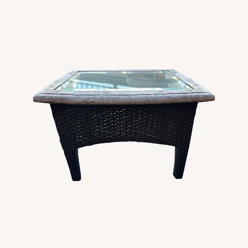 Used Gloster Wicker & Glass Patio Side Tables for sale on AptDeco