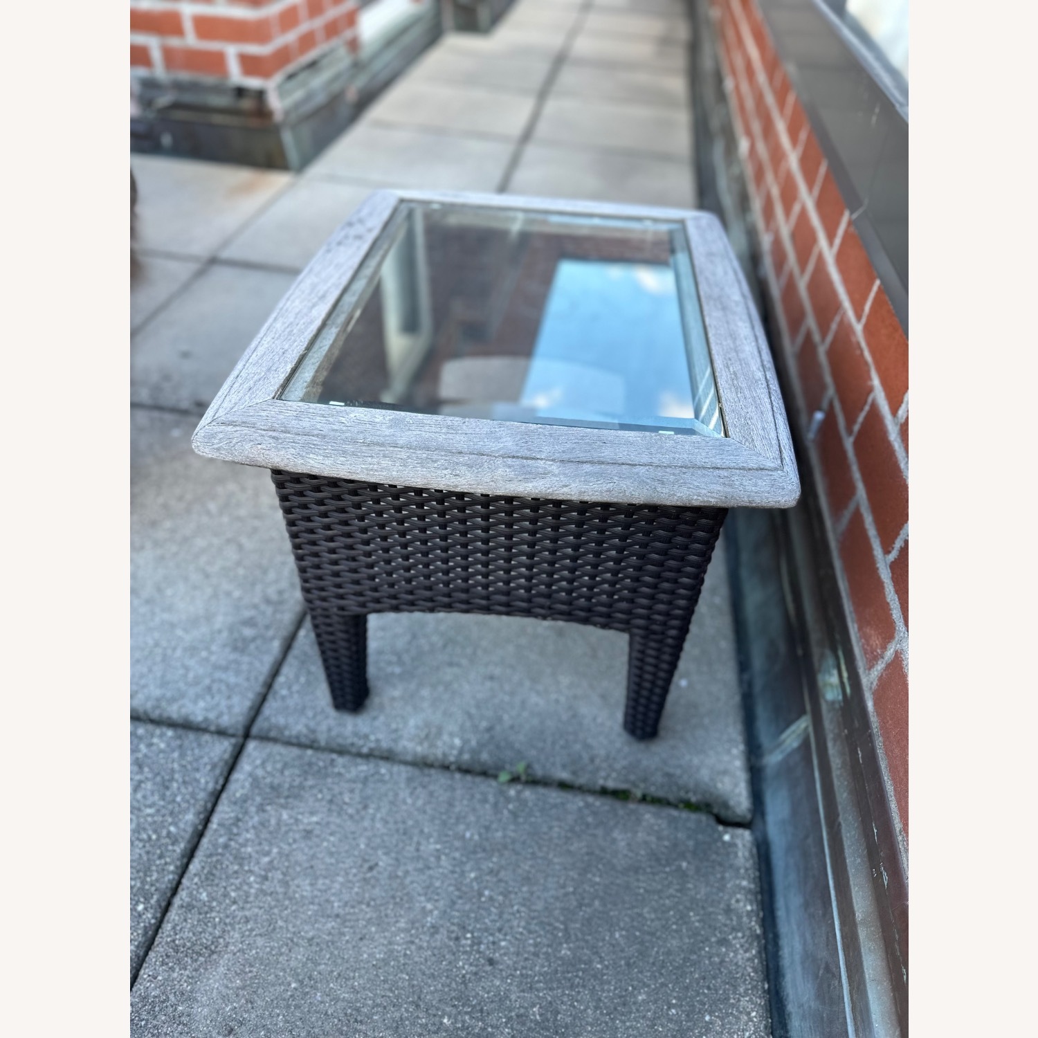 Gloster Wicker & Glass Patio Side Tables - image-2