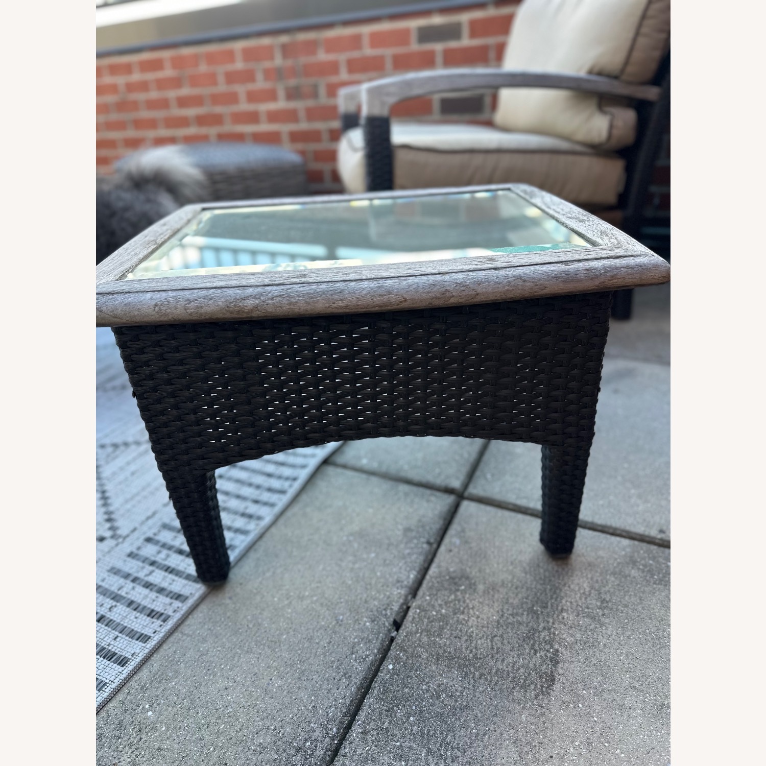 Gloster Wicker & Glass Patio Side Tables - image-4