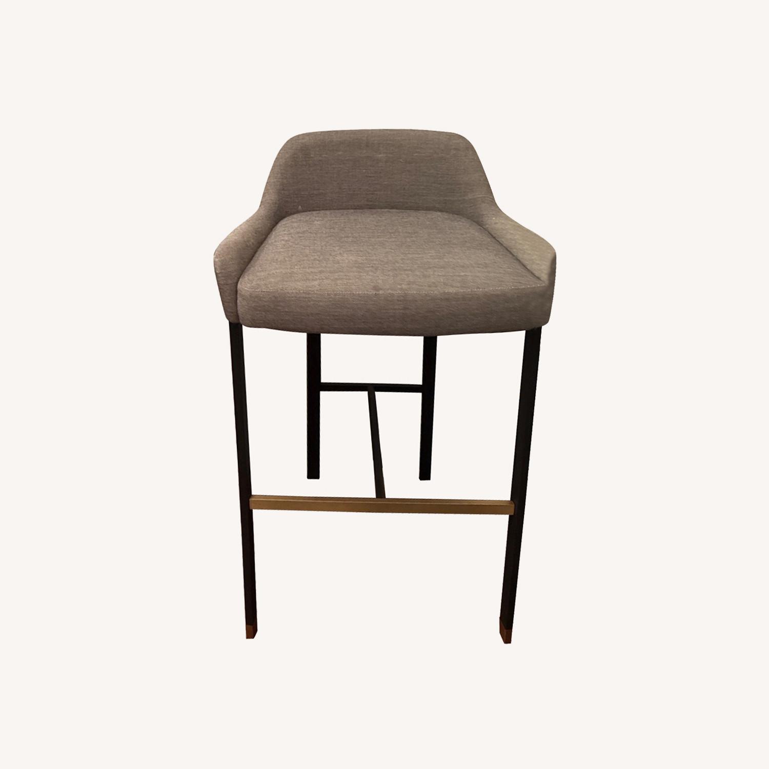 Light Gray Fabric Stools - image-0