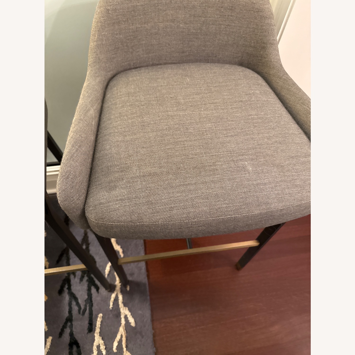 Light Gray Fabric Stools - image-3