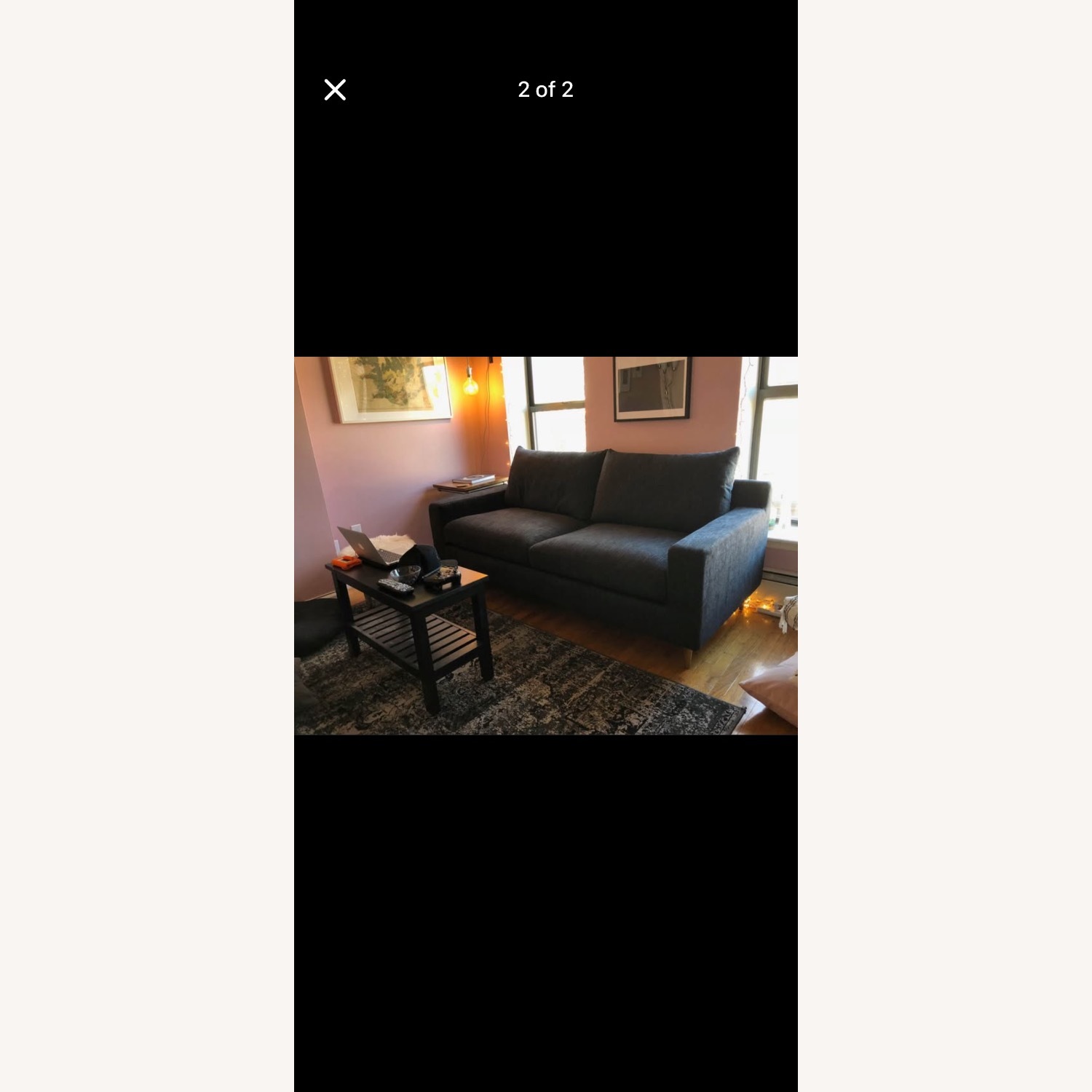 Interior Define Sloan Blue Fabric 2 Seater Sofa - image-3