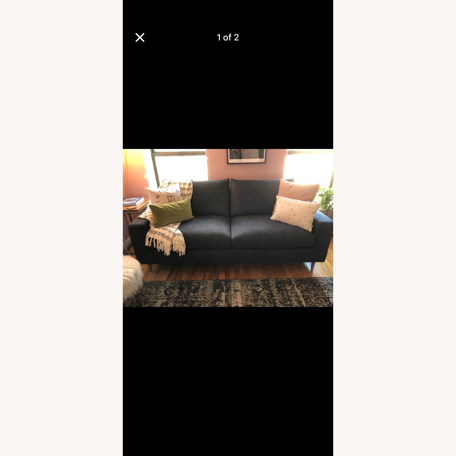 Interior Define Sloan Blue Fabric 2 Seater Sofa - image-2