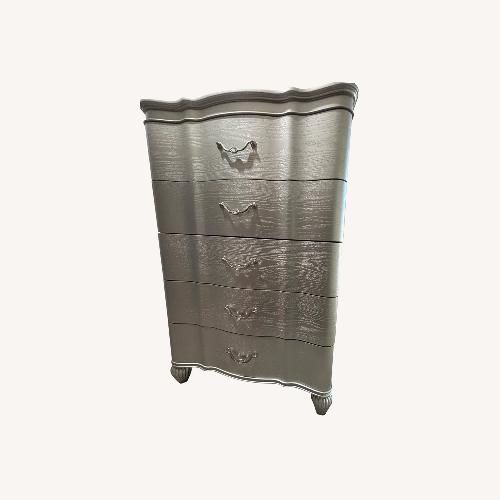 Used Metallic Silver Glam Chest for sale on AptDeco