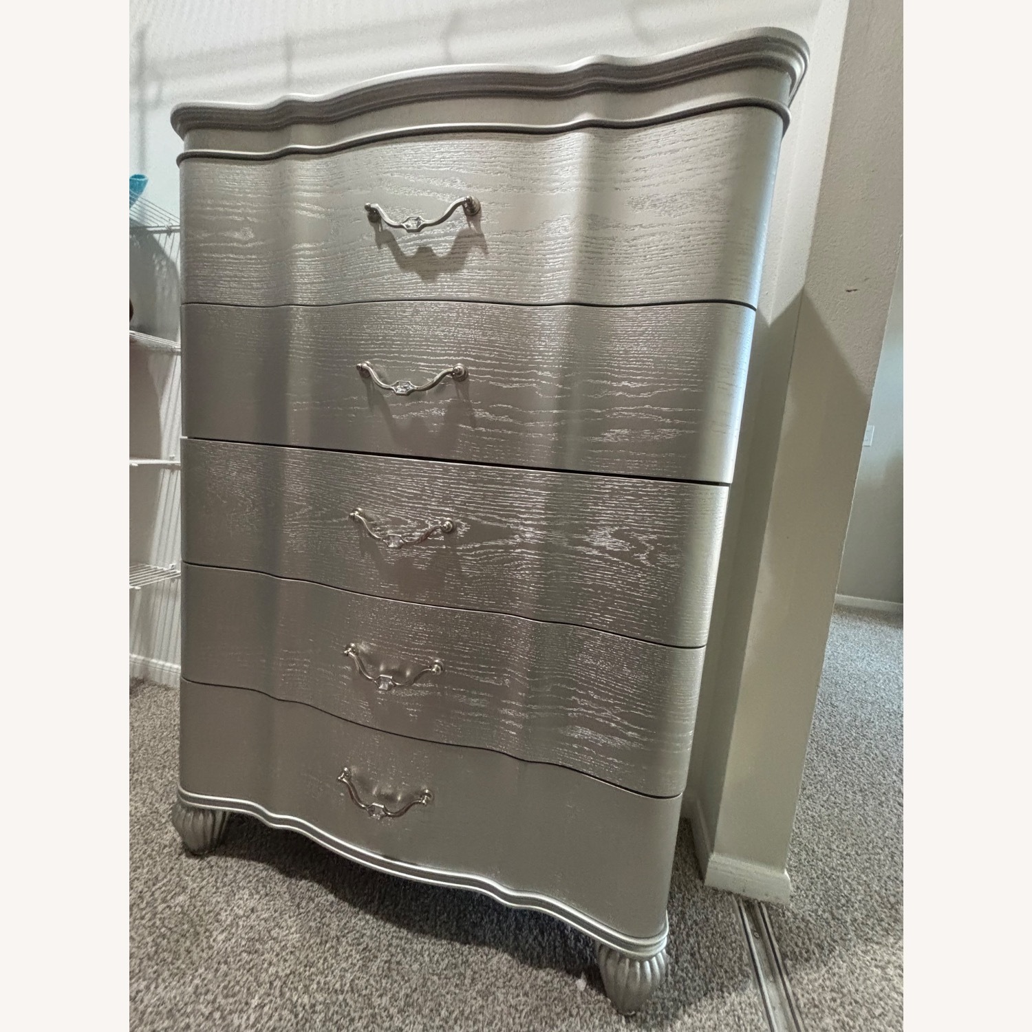 Metallic Silver Glam Chest - image-2