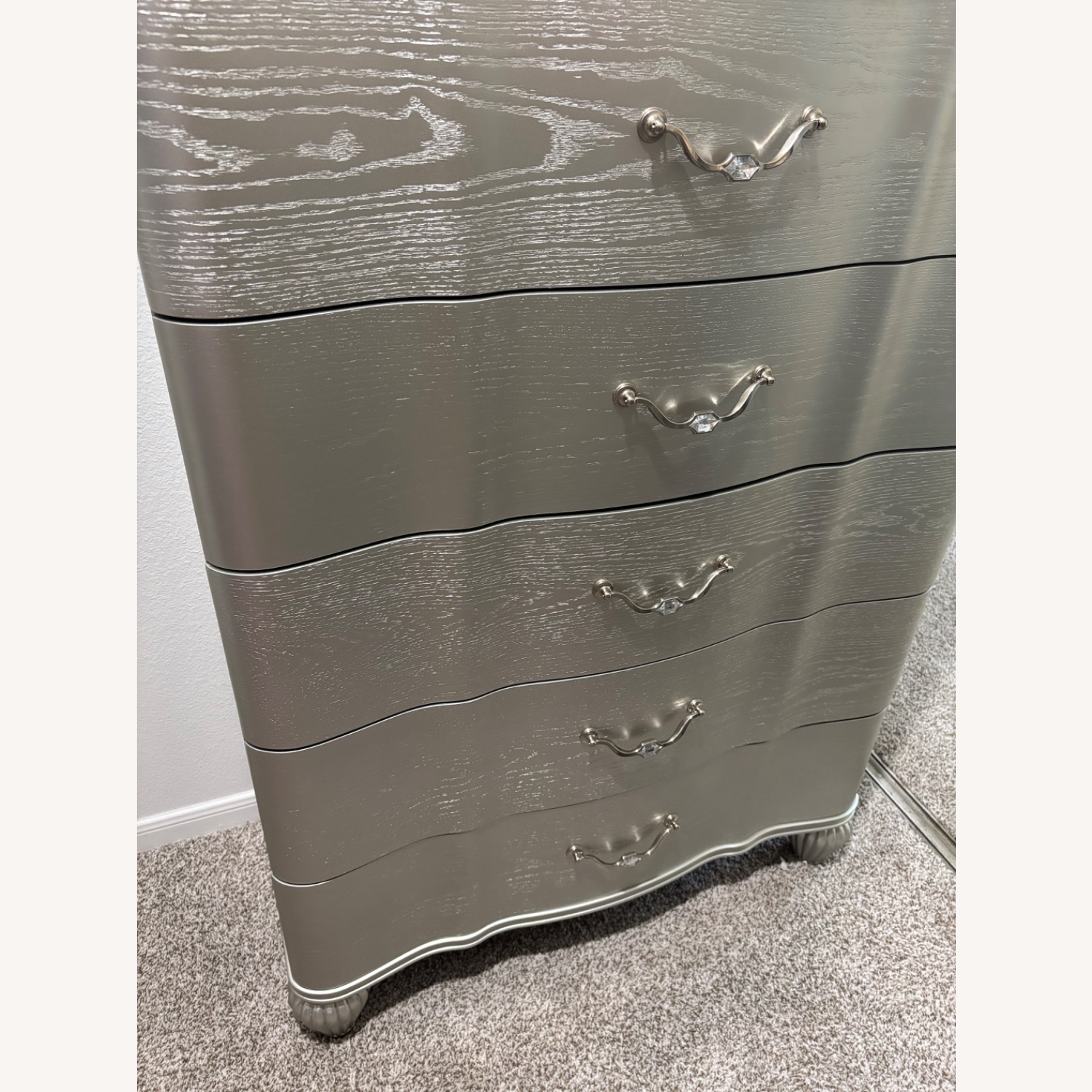 Metallic Silver Glam Chest - image-7