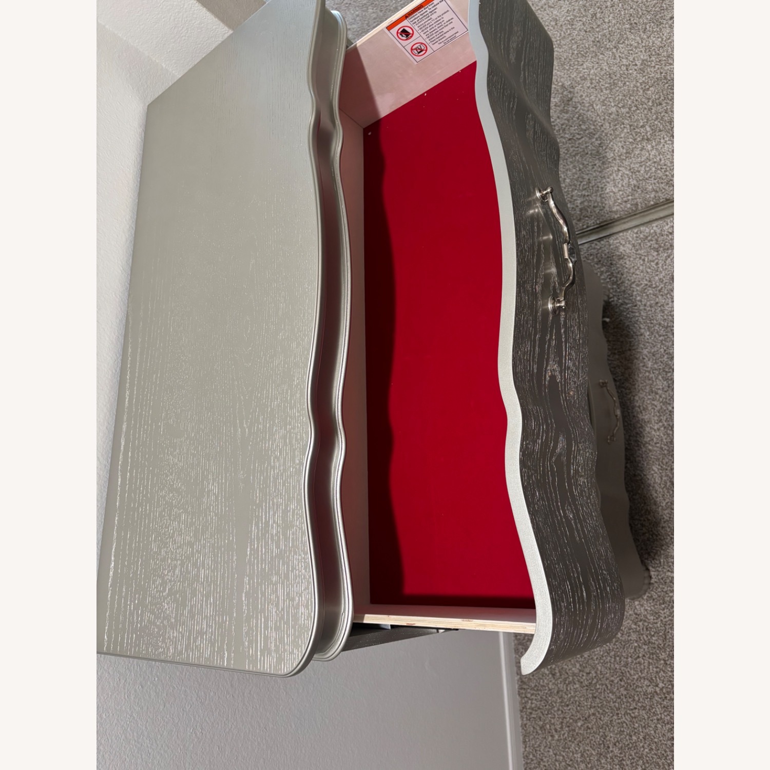 Metallic Silver Glam Chest - image-8