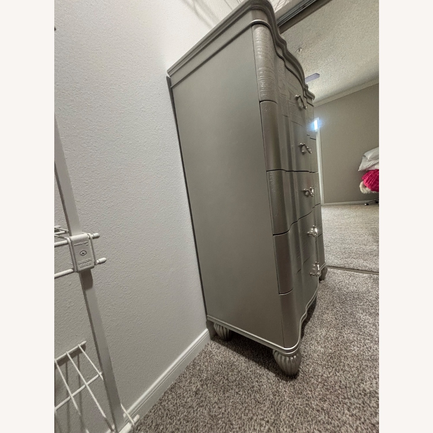 Metallic Silver Glam Chest - image-1