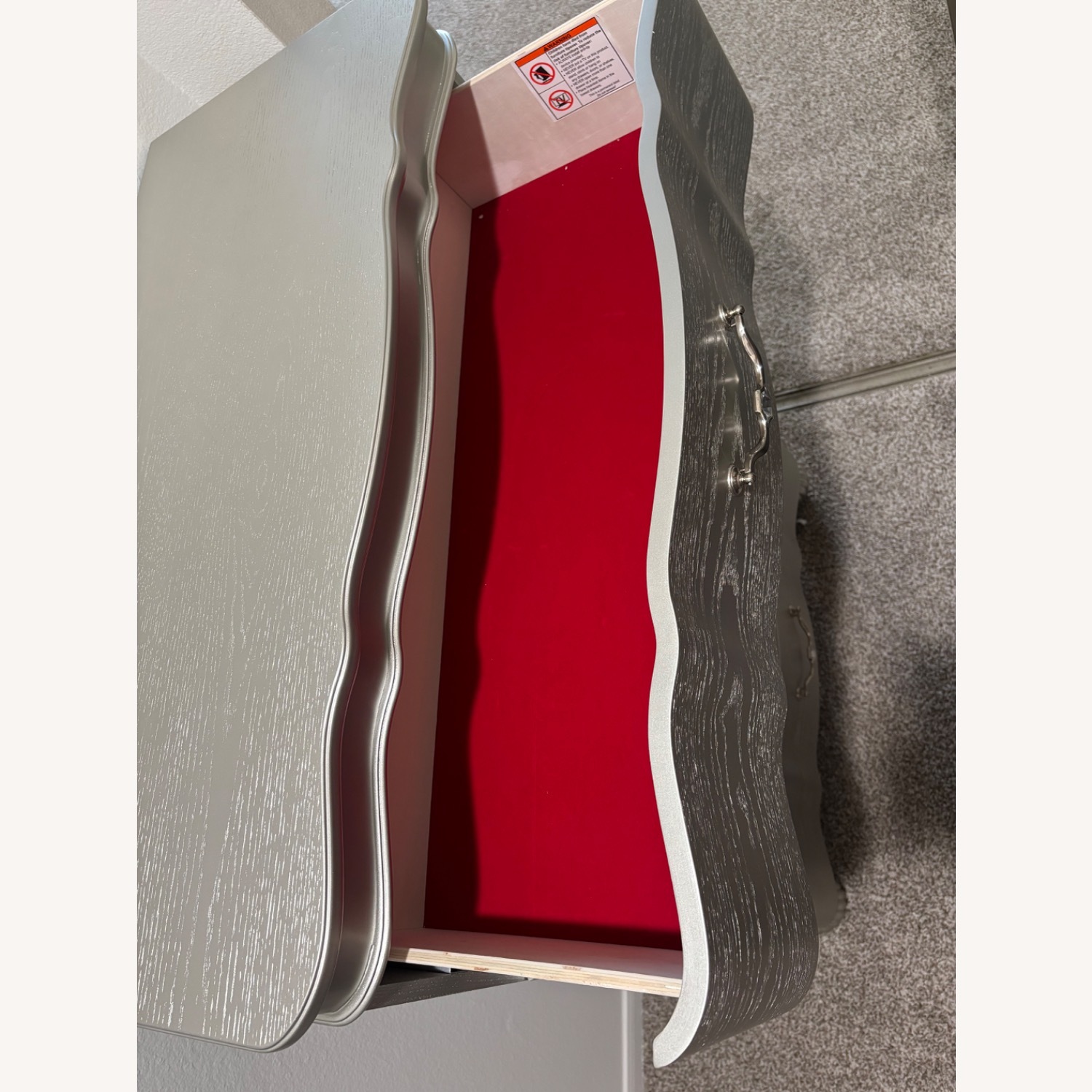 Metallic Silver Glam Chest - image-5