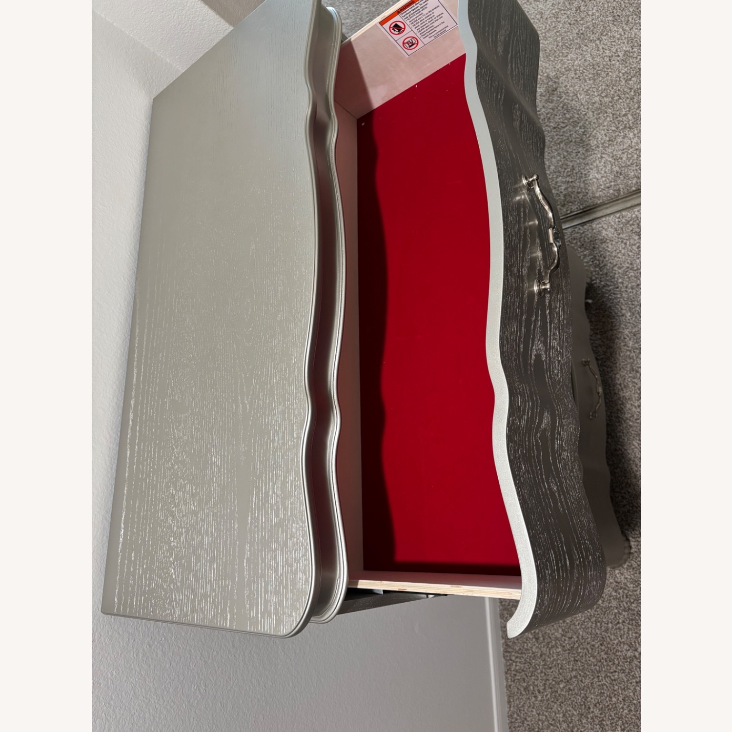 Metallic Silver Glam Chest - image-9