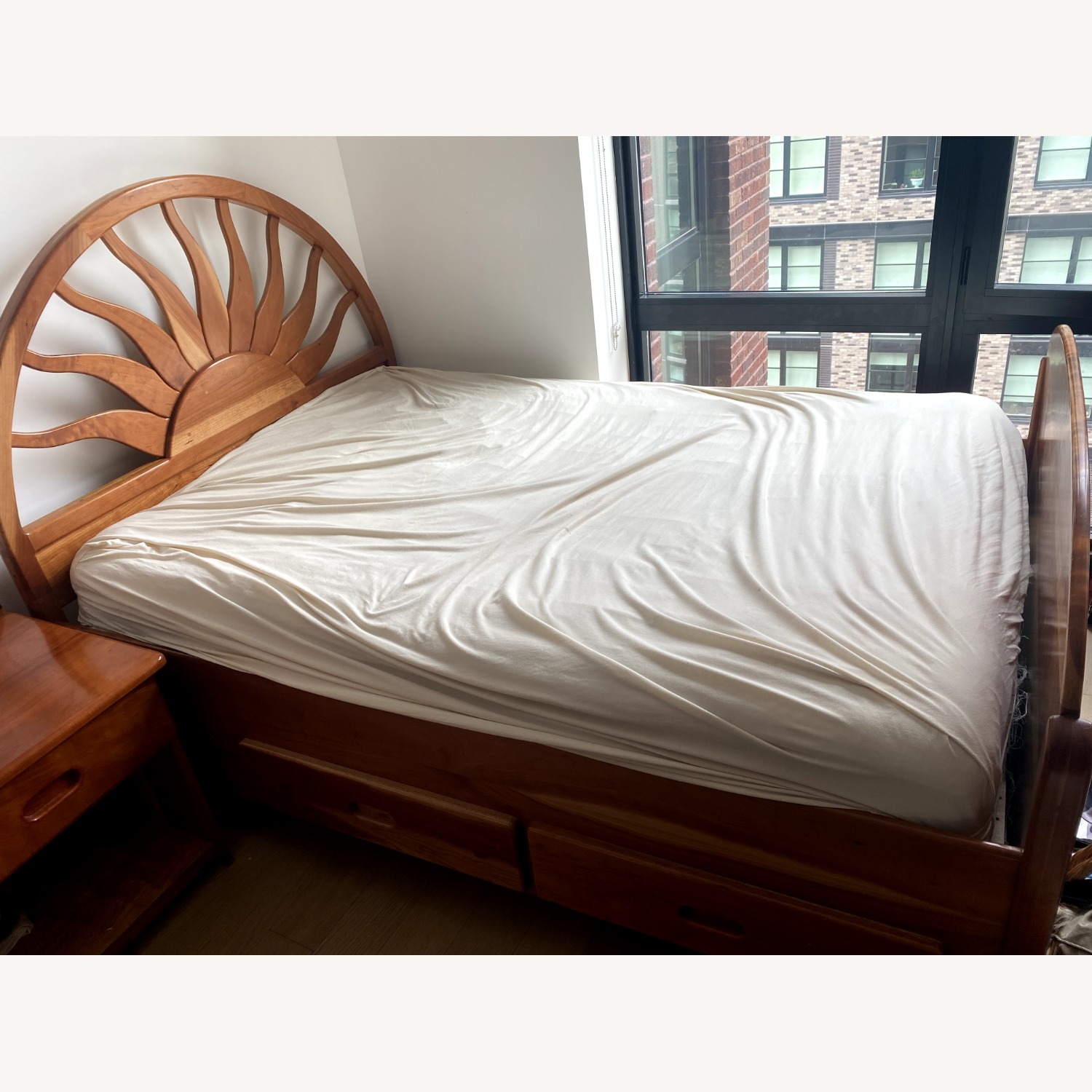 Solid Cherry Wood Handmade Full Size Bed - image-2